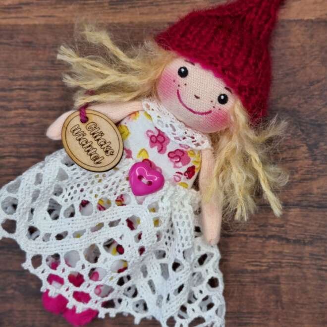 Mini-Wichtel pink/Spitze