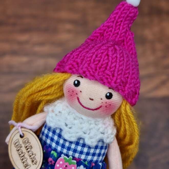 Mini Wichtel pink-blau