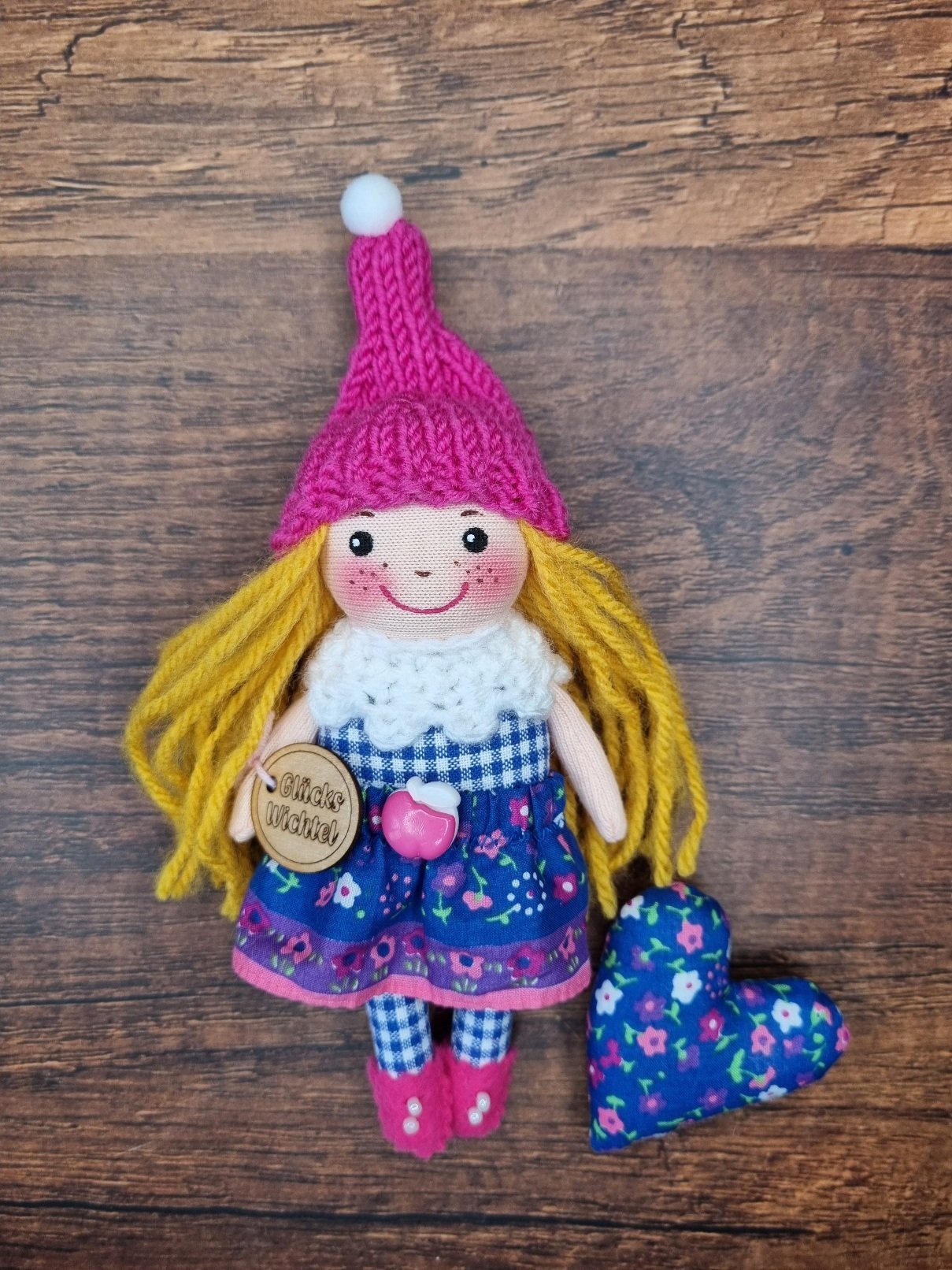 Mini Wichtel pink-blau – Bild 4