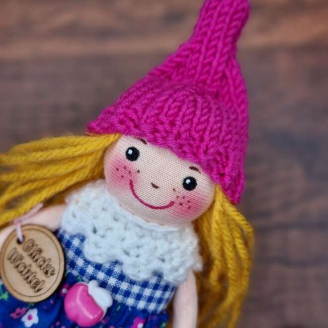 Mini Wichtel pink-blau