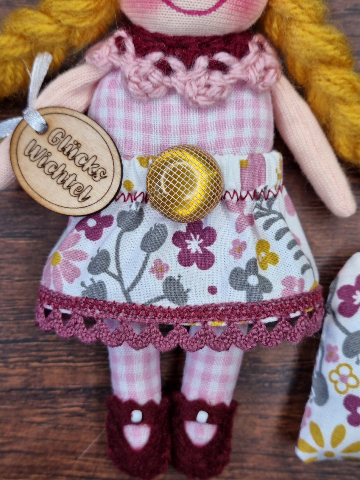 Mini Wichtel rosa-bordeaux – Bild 2